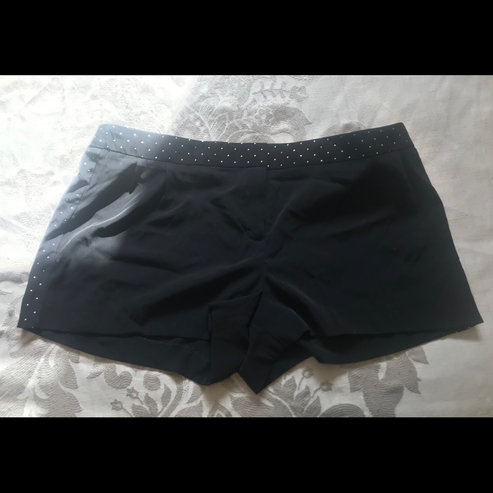 Dressy Express Black Studded Shorts Size 12 NWT